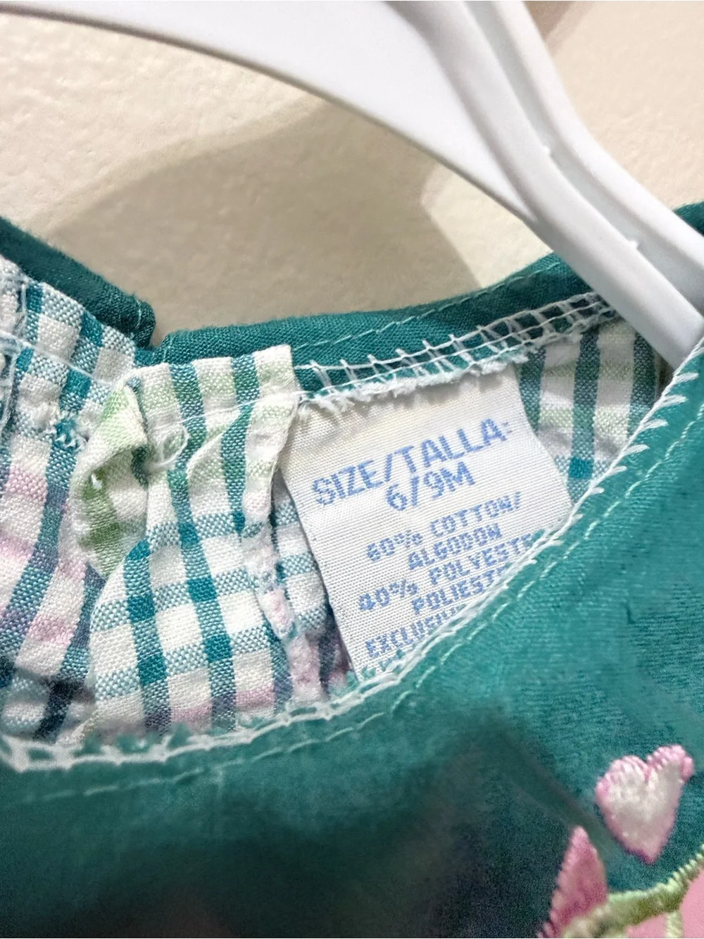 Vintage Y2K Seer Sucker Bubble Bibbed Romper Pastel Sea Beach Fish Embroidered 6